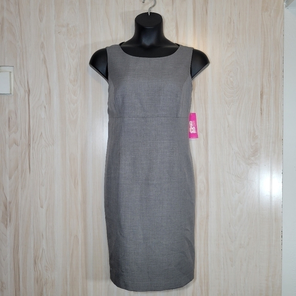 9&Co Pearl Gray Sheath Dress Sz 14 - Picture 1 of 6